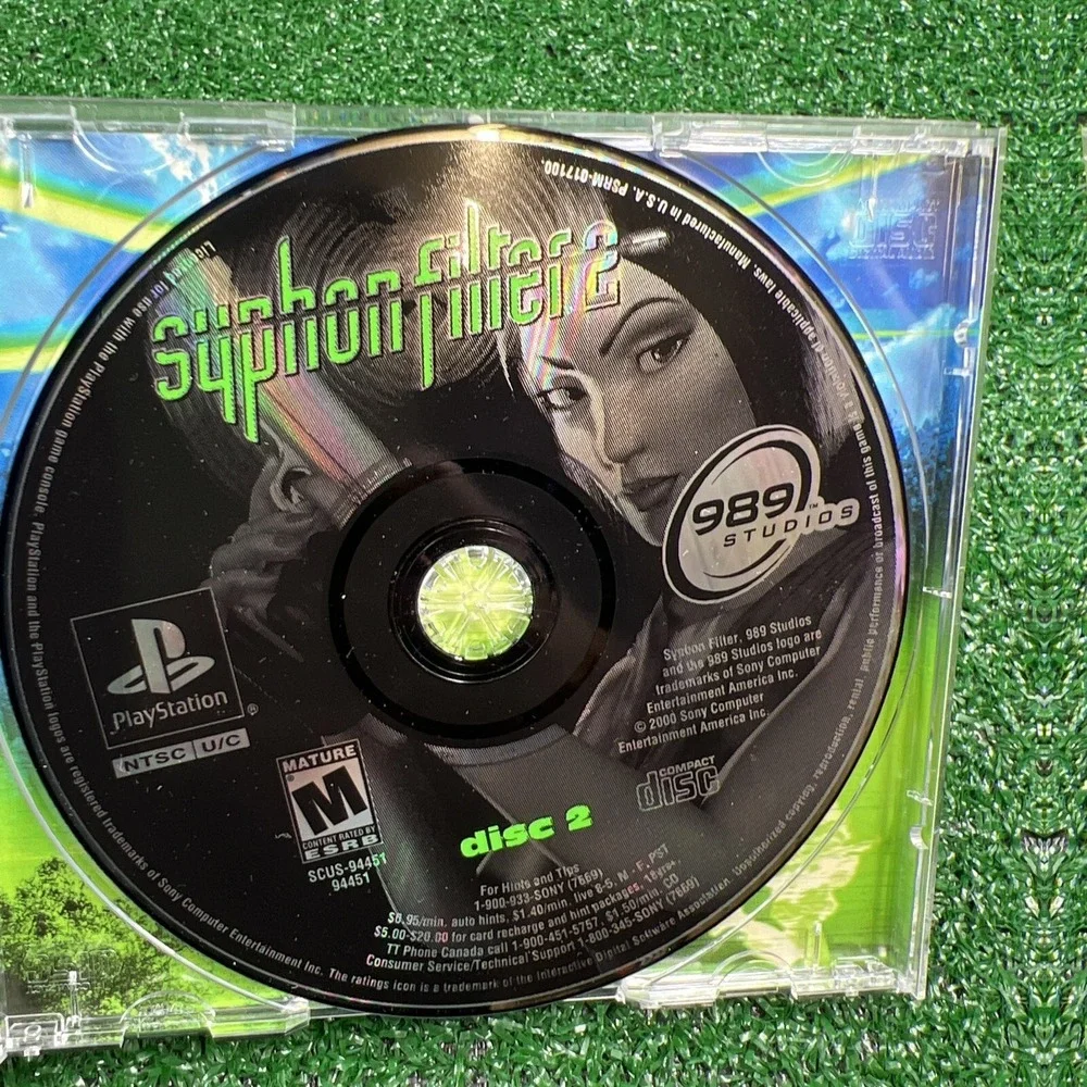 Syphon‎ Filter 2 PS1 Sony PlayStation 1 Black Label Greatest Hits No Manual